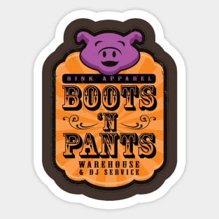 Boots 'n Pants Apparel Co. Sticker